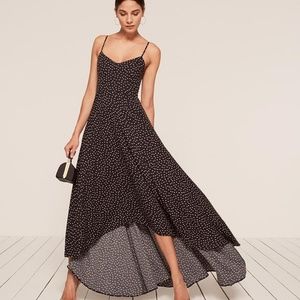 NWOT Reformation Sorrento Dress Size 4 - "Selene" Black Polka Dot Print